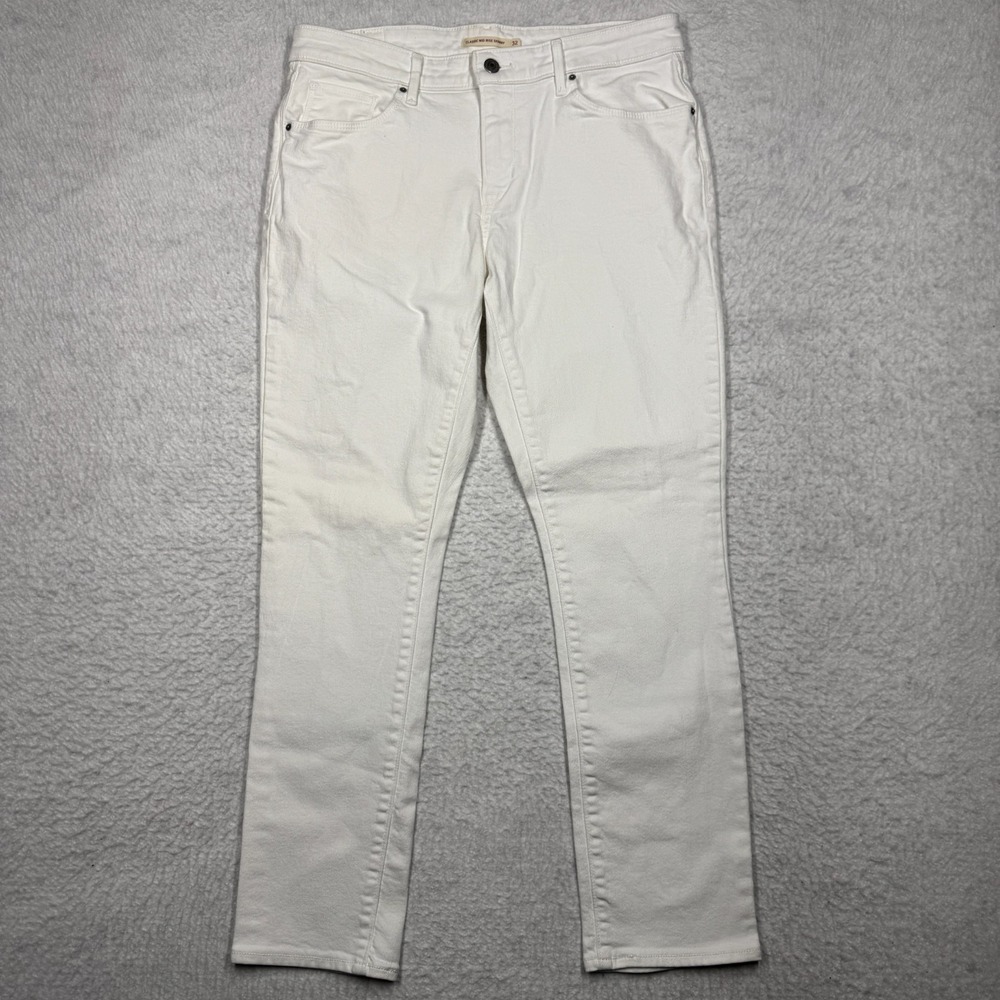 Levi's White Mid Rise‎ Skinny Stretch Denim Jeans Women's Size 14 M (32x28)